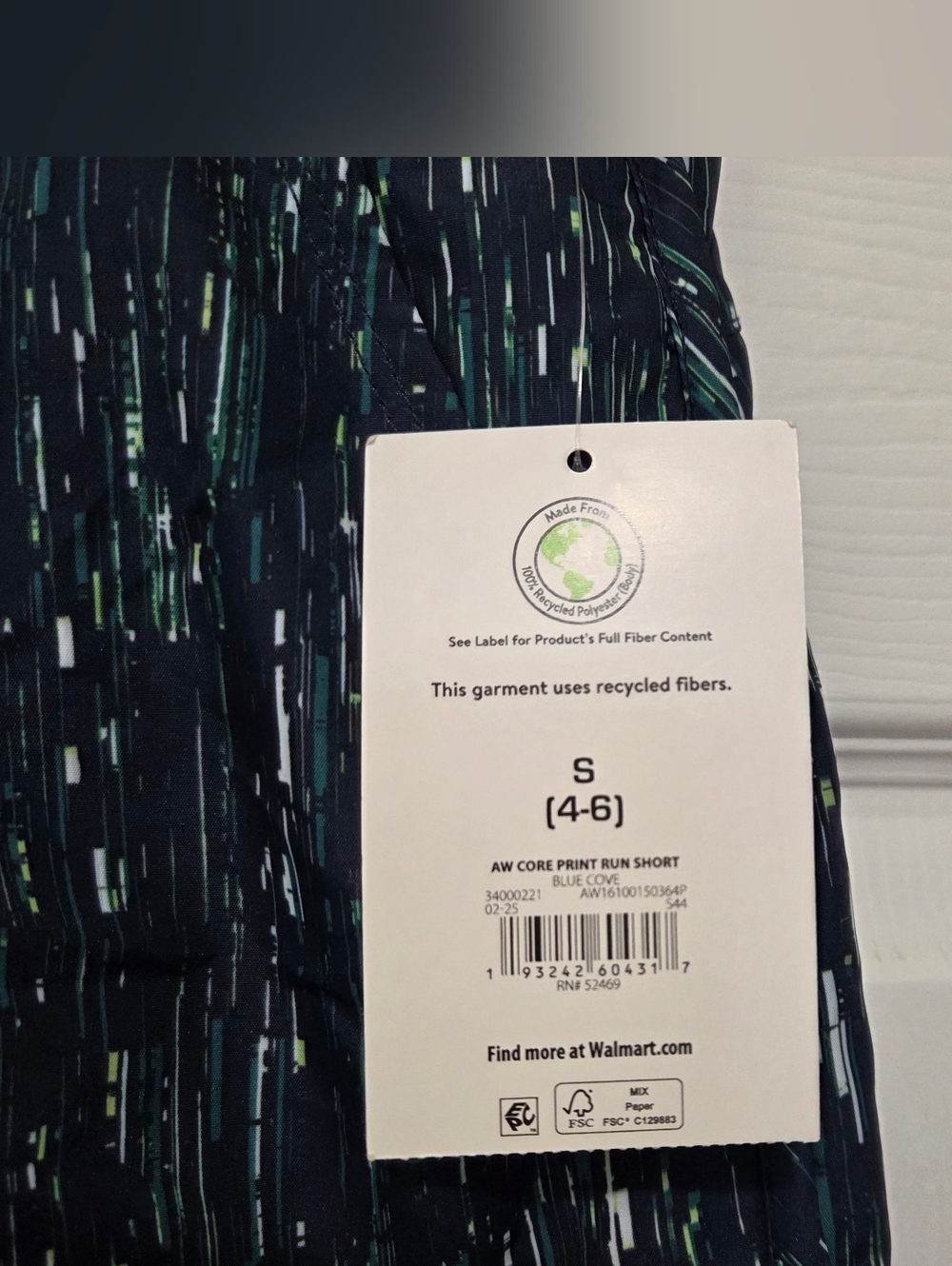 Athletic Works Women's Blue Multi All Over Print Running Shorts Size Small - Picture 7 of 14